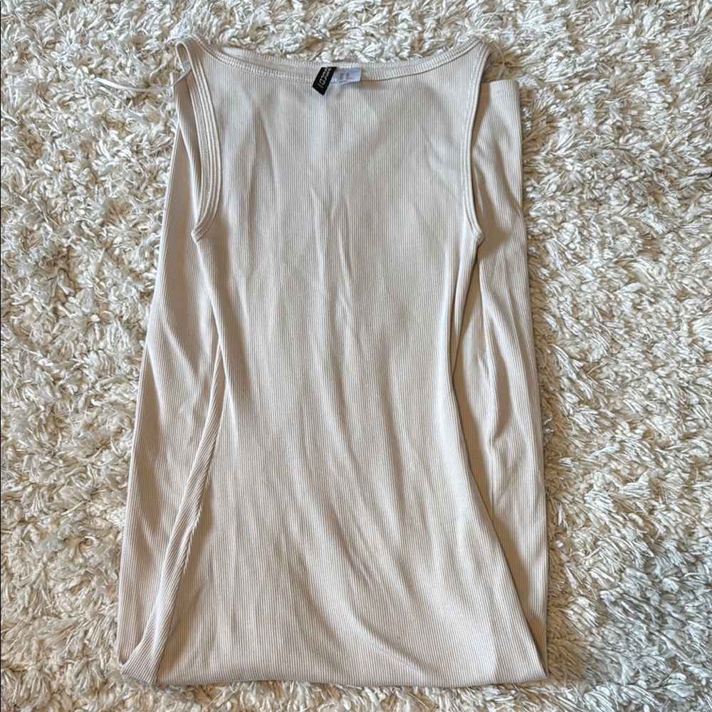 Cream Sleeveless Dress